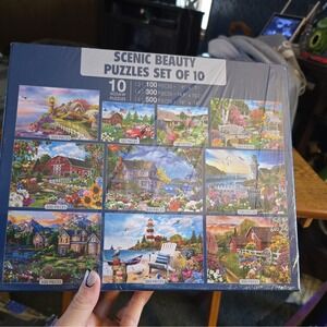 SCENIC BEAUTY  10 Set of Puzzles NEW NEVER OPENED‎